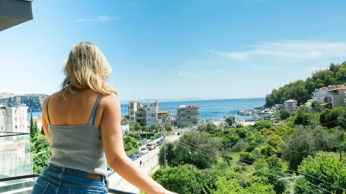 Superb Studio 2Min To Beach With Parking And Sea View Himare